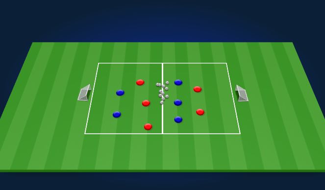 Football/Soccer Session Plan Drill (Colour): 3v2