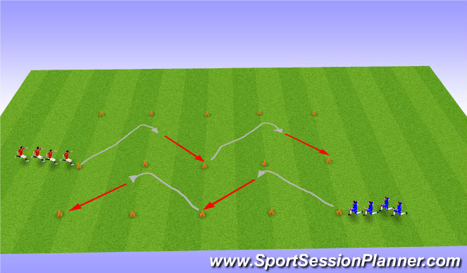 Football/Soccer Session Plan Drill (Colour): Y Moves