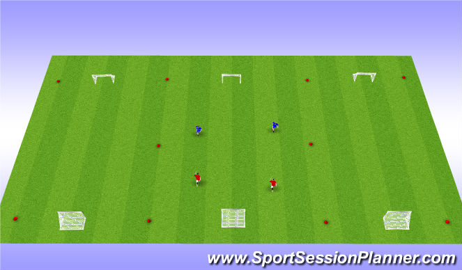 Football/Soccer Session Plan Drill (Colour): Game Situation