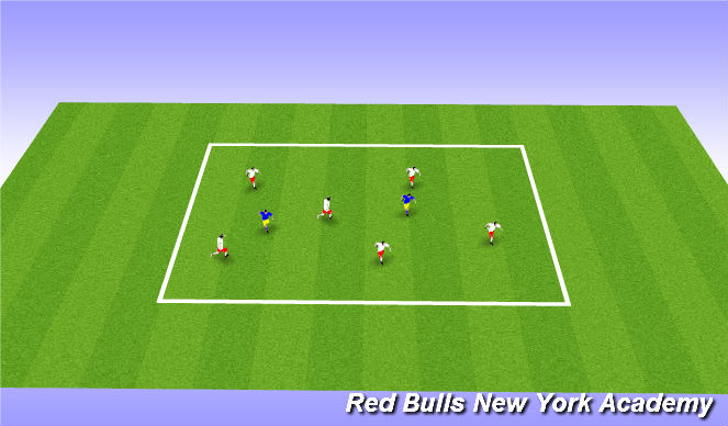 Football/Soccer Session Plan Drill (Colour): Tag Game