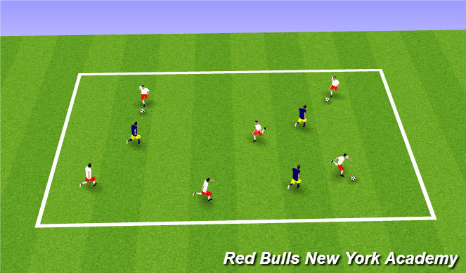 Football/Soccer Session Plan Drill (Colour): Warm up(10m)