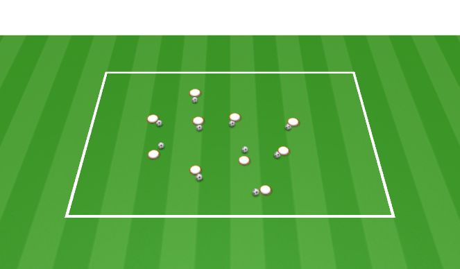 Football/Soccer Session Plan Drill (Colour): Warm Up