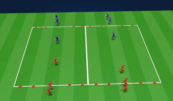 Football/Soccer Session Plan Drill (Colour): 1v1 fun tag game