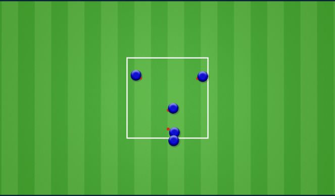 Football/Soccer Session Plan Drill (Colour): Y Passing 1-2 @ Corners