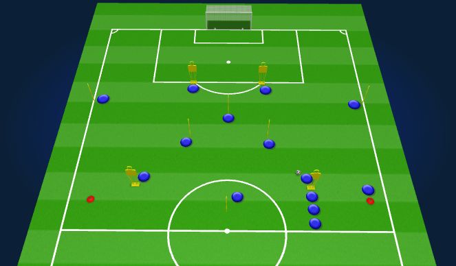 Football/Soccer Session Plan Drill (Colour): Pass Activation (Switching Play at Speed)
