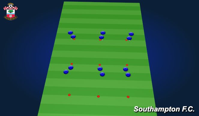 Football/Soccer Session Plan Drill (Colour): Short 1-2s 