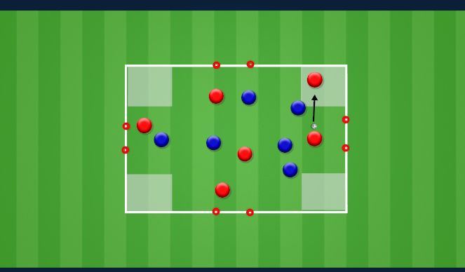 Football/Soccer Session Plan Drill (Colour): 4 Corners