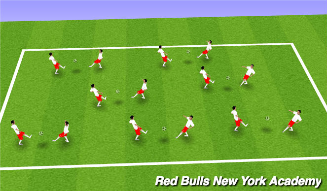 Football/Soccer Session Plan Drill (Colour): Warm Up - Juggling