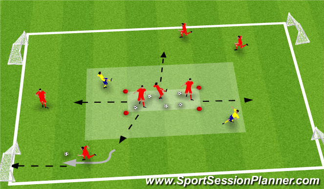 Football/Soccer Session Plan Drill (Colour): Minions