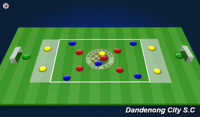 Football/Soccer Session Plan Drill (Colour): 9. Large Positioning Game #2