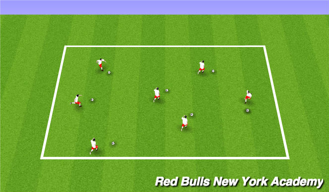 Football/Soccer Session Plan Drill (Colour): Warm Up: Ball Mastery
