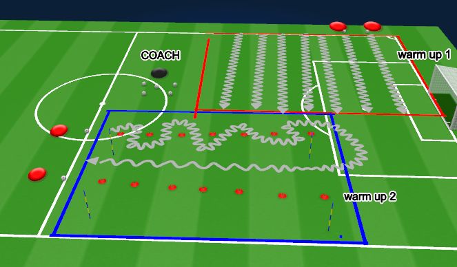 Football/Soccer Session Plan Drill (Colour): warm up
