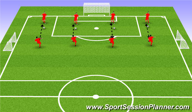 Football/Soccer Session Plan Drill (Colour): Warm-Up
