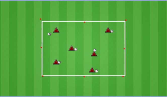 Fútbol Ejercicio del Plan de Sesiones (Color): GRID DRIBBLE