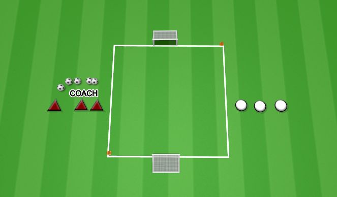 Football/Soccer Session Plan Drill (Colour): 1 v1 RED VS BLUE