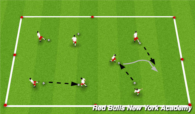 Football/Soccer Session Plan Drill (Colour): Hit the moving target