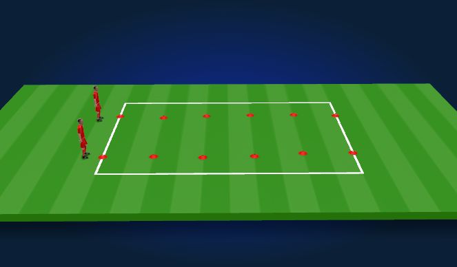 Football/Soccer Session Plan Drill (Colour): Warmup