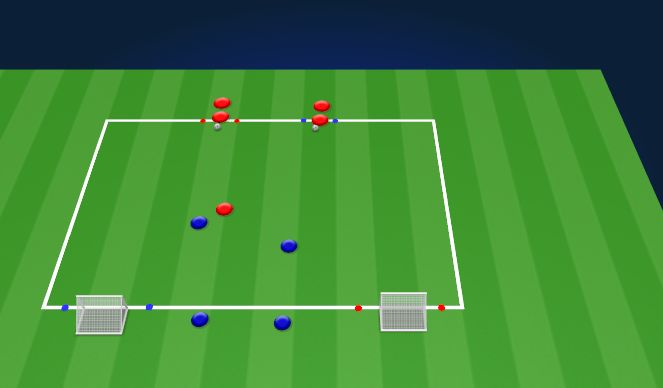 Football/Soccer Session Plan Drill (Colour): Defending Wide Area's - Warm Up