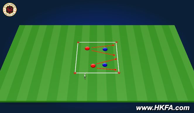 Football/Soccer Session Plan Drill (Colour): 無球熱身