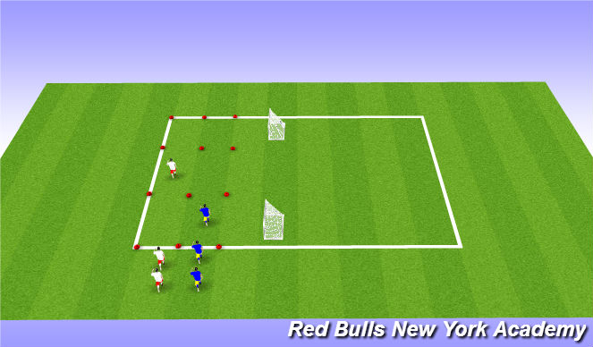 Football/Soccer Session Plan Drill (Colour): Tag Game