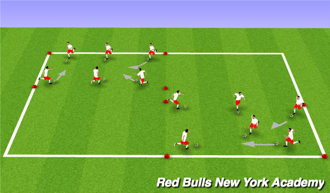 Football/Soccer Session Plan Drill (Colour): Knockout