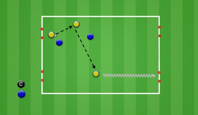 Football/Soccer Session Plan Drill (Colour): ARRIVAL MINI GAME