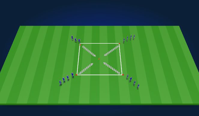 Football/Soccer Session Plan Drill (Colour): Warm-Up: Skill Work