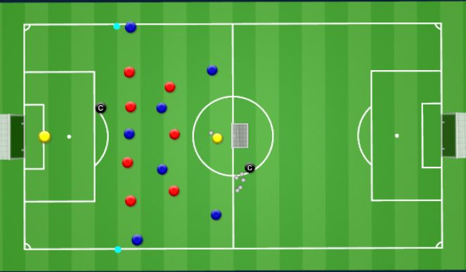 Football/Soccer Session Plan Drill (Colour): 8v8 SSG