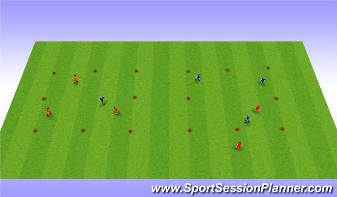 Football/Soccer Session Plan Drill (Colour): Skill