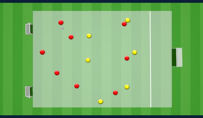 Football/Soccer Session Plan Drill (Colour): Att vs Def