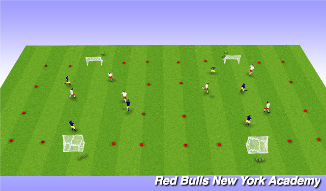 Football/Soccer Session Plan Drill (Colour): Small-Sided Games Tournament 3v3