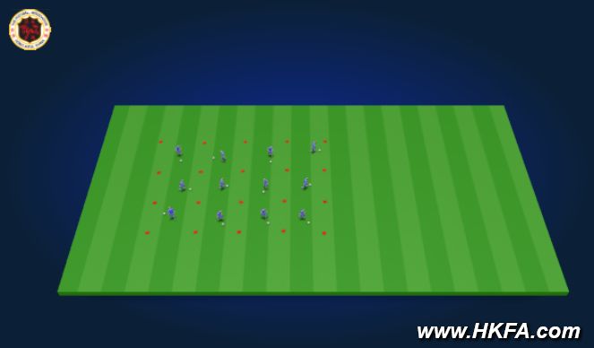 Football/Soccer Session Plan Drill (Colour): Practice 1