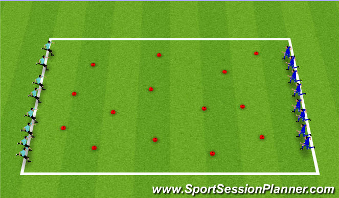 Football/Soccer Session Plan Drill (Colour): Builder and Bashers