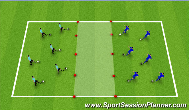 Football/Soccer Session Plan Drill (Colour): Clean Your Room