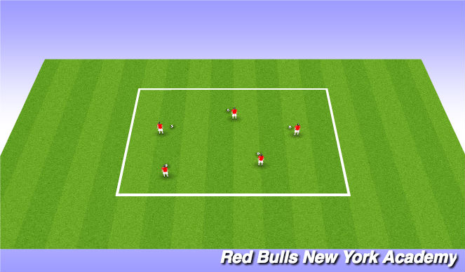 Football/Soccer Session Plan Drill (Colour): Cruyff whlle moving