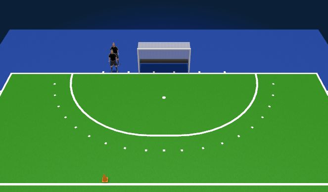 Hockey Session Plan Drill (Colour): Pair Reaction Sprints