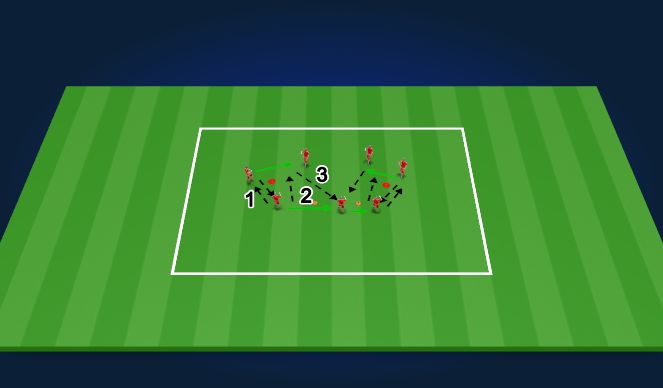 Football/Soccer Session Plan Drill (Colour): Individual Warmup: One touch passing