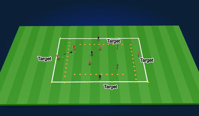 Football/Soccer Session Plan Drill (Colour): Expanded Activity: Italian Square