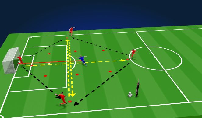 Football/Soccer Session Plan Drill (Colour): Diamond Passing