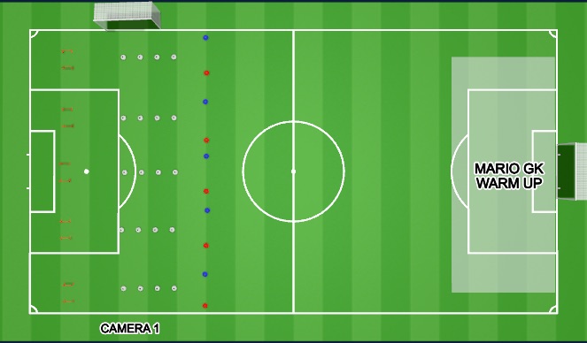 Fútbol Ejercicio del Plan de Sesiones (Color): WARM UP 05 - 20min