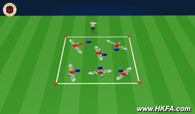 Football/Soccer Session Plan Drill (Colour): T2 技能練習