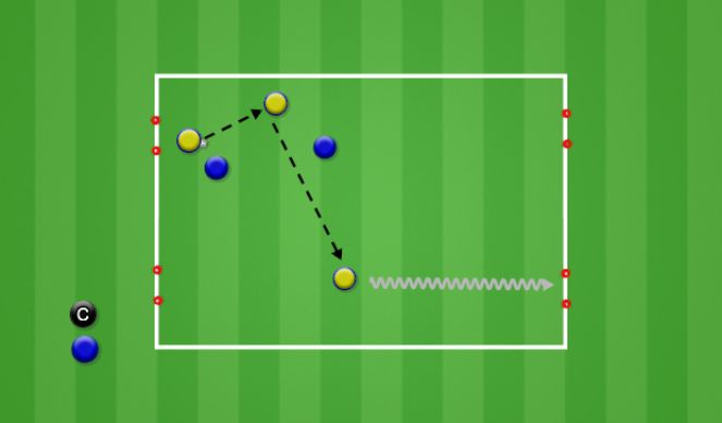 Football/Soccer Session Plan Drill (Colour): ARRIVAL MINI GAME