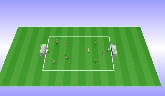 Football/Soccer Session Plan Drill (Colour): SSG 4x4