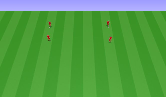 Football/Soccer Session Plan Drill (Colour): One on one defending slolom