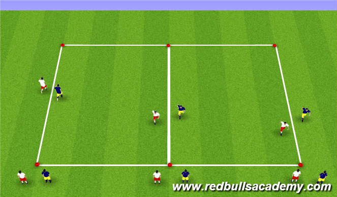 Football/Soccer Session Plan Drill (Colour): Warm up