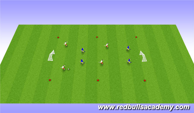 Football/Soccer Session Plan Drill (Colour): Conditioned Game
