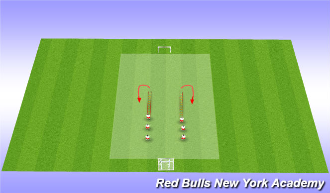 Football/Soccer Session Plan Drill (Colour): Warm Up