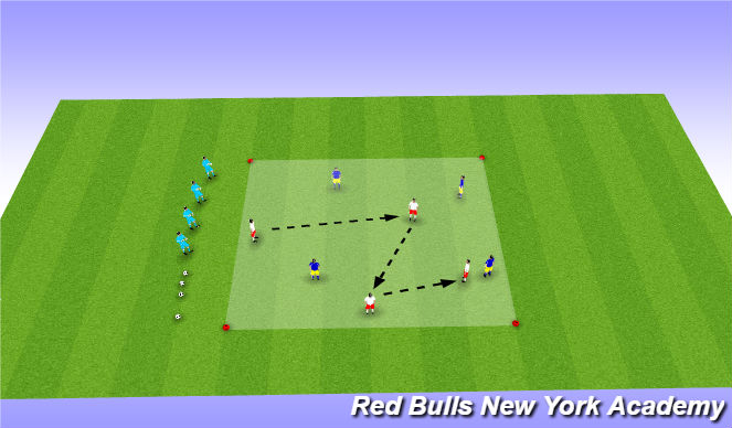 Football/Soccer Session Plan Drill (Colour): Game 4 possession pass count