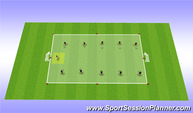 Football/Soccer Session Plan Drill (Colour): Skils to pay the bills challenge