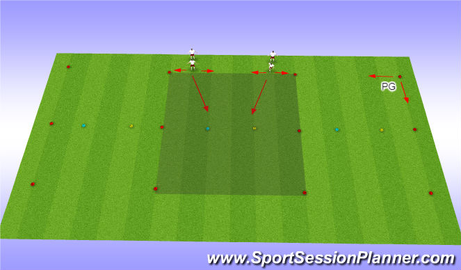 Football/Soccer Session Plan Drill (Colour): SAQ 50/50